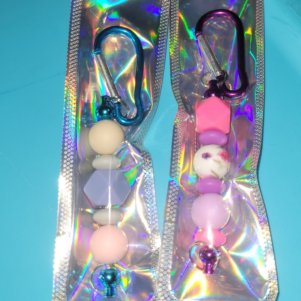 Colorful Beaded Keychain Set